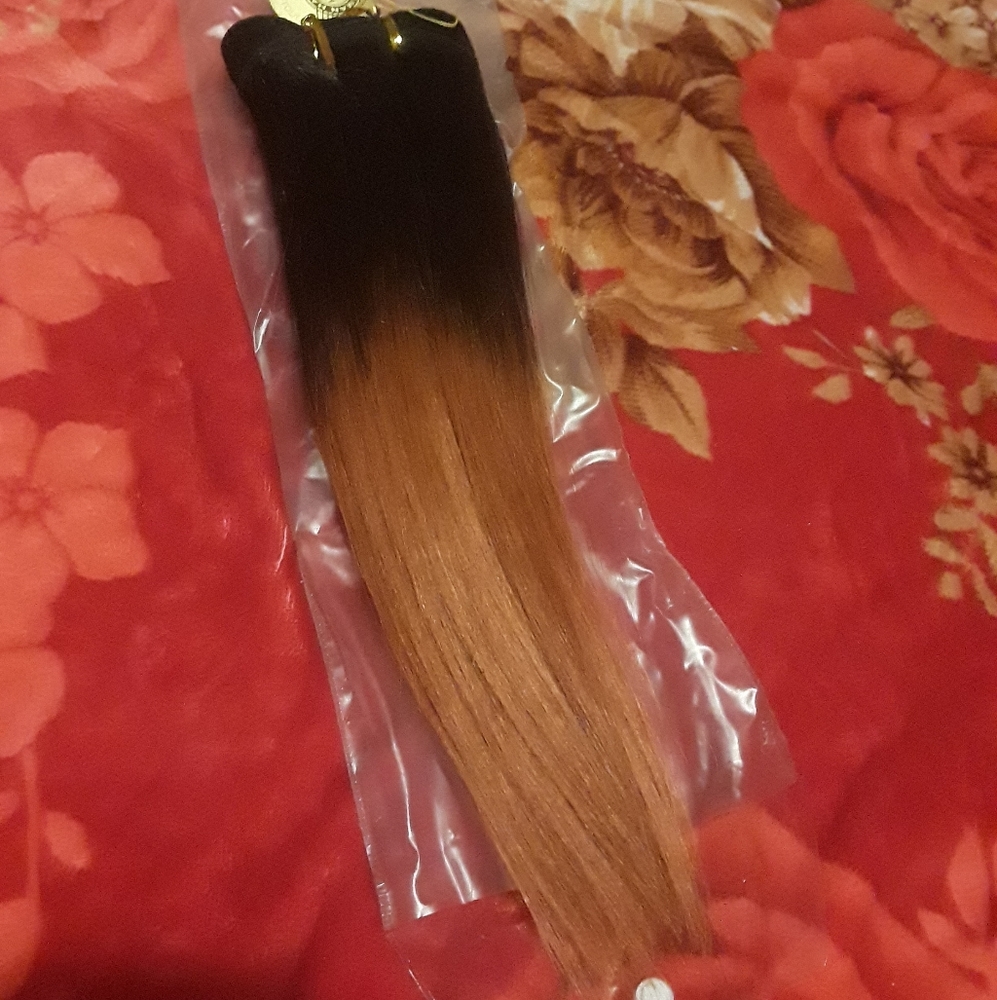 Bundle of 12" Two-Tone Human Hair Extensions